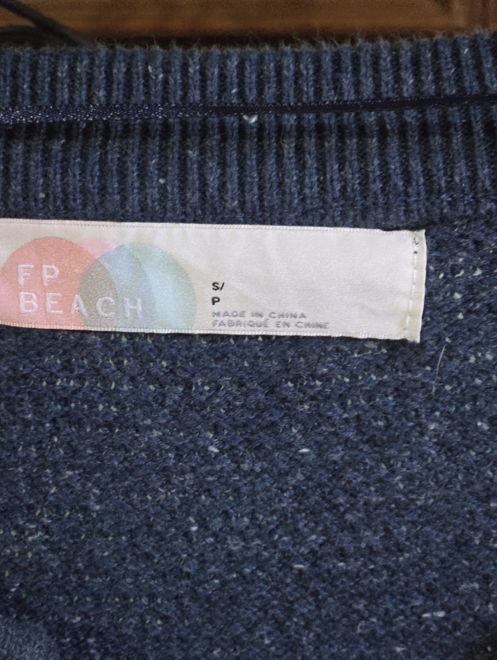 Free People Hailee Midi Sweater Dress  Navy Heather S FP Beach - Picture 10 of 10